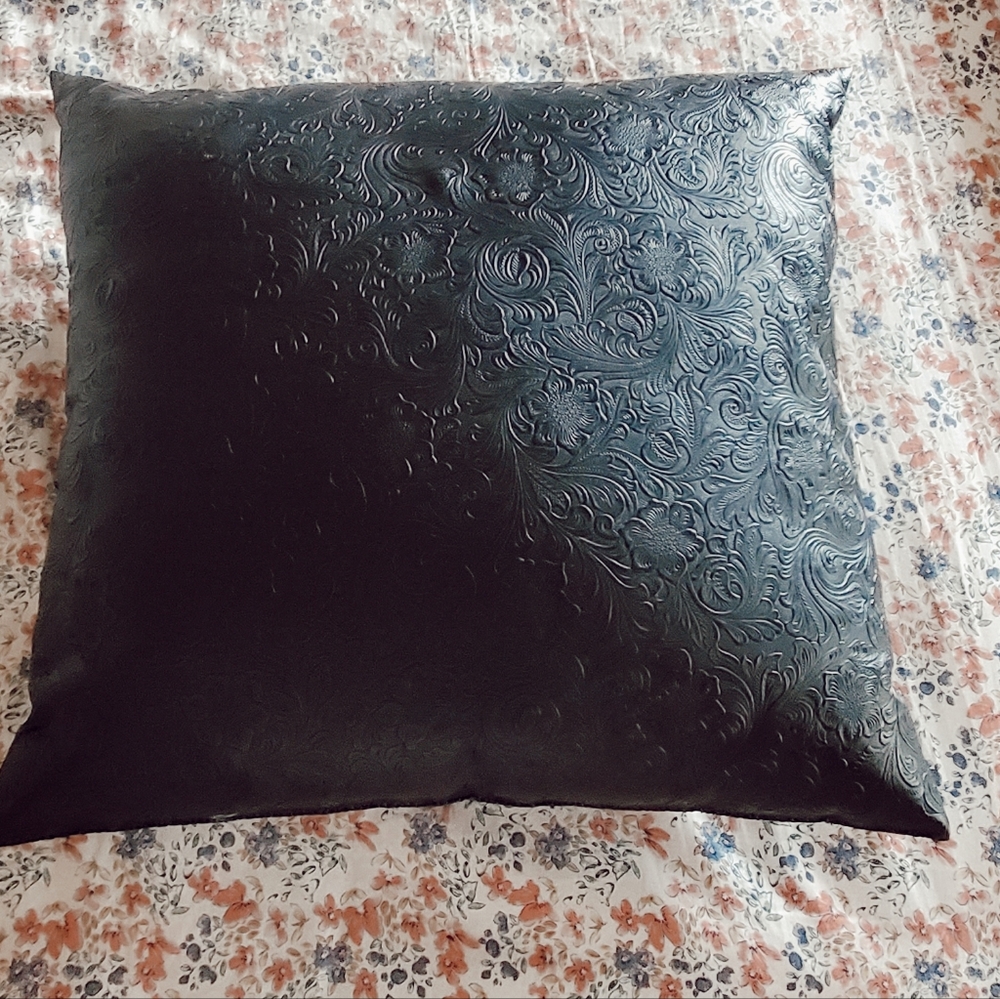 Faux Leather pillows (2)